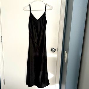 XS Black Midi Slip Dress